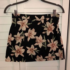 Forever 21 black floral skirt